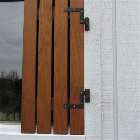 wood shutters black metal face brackets|wooden shutter brackets.